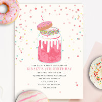 Crazy Milkshake Donut Confetti Pink Geburtstagspar