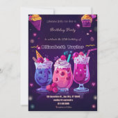 Crazy Milkshake Party Invitation – Colorful Sweet Einladung (Vorderseite)