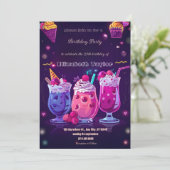 Crazy Milkshake Party Invitation – Colorful Sweet Einladung (Stehend Vorderseite)