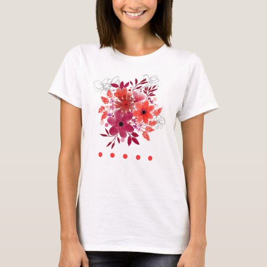 Crazy Modern Blume T-Shirt (Vorderseite)
