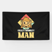 Crazy Monkey Man Banner (Horizontal)