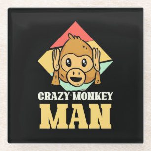Crazy Monkey Man Glasuntersetzer