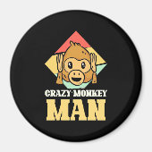 Crazy Monkey Man Magnet (Vorne)