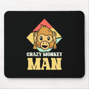Crazy Monkey Man Mousepad