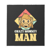 Crazy Monkey Man Notizblock (Vorderseite)
