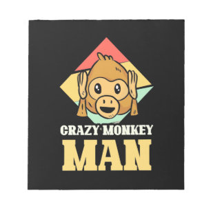Crazy Monkey Man Notizblock