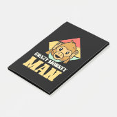 Crazy Monkey Man Post-it Klebezettel (angewinkelt)