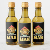 Crazy Monkey Man Weinetikett (Flaschen)