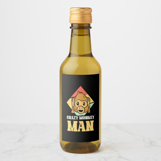 Crazy Monkey Man Weinetikett (Vorderseite)