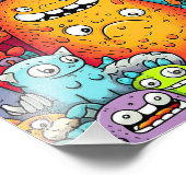 Crazy Monster Doodles Fotodruck (Ecke)