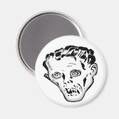 Crazy Monster Round Magnet (Vorderseite/Rückseite)