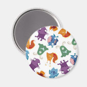 Crazy Monsters Spaß Farbenfrohe Muster für Kinder Magnet (Vorderseite/Rückseite)
