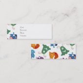 Crazy Monsters Spaß Farbenfrohe Muster für Kinder Mini Visitenkarte (Vorne/Hinten)