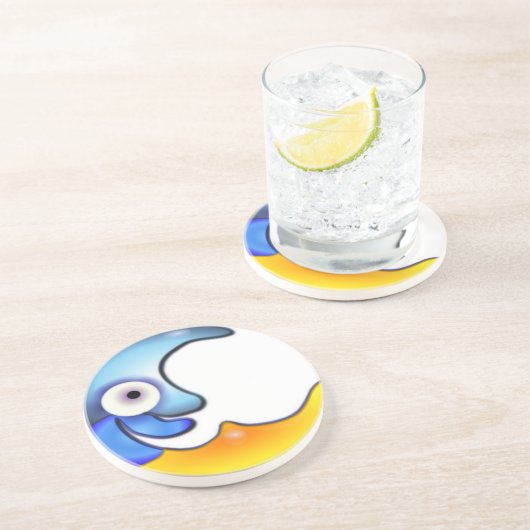 Crazy Moon Sandstone Untersetzer (Seite)