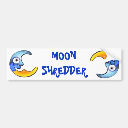 Crazy "MOON SHREDDER" Cartoon Autoaufkleber (Vorne)