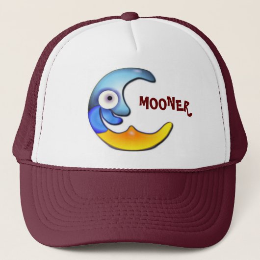 Crazy "Mooner" Cartoon Cap Truckerkappe (Vorderseite)