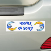 Crazy "MOONER ON BOARD" Cartoon Autoaufkleber (Auf Auto)