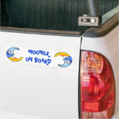 Crazy "MOONER ON BOARD" Cartoon Autoaufkleber (Auf Lkw)