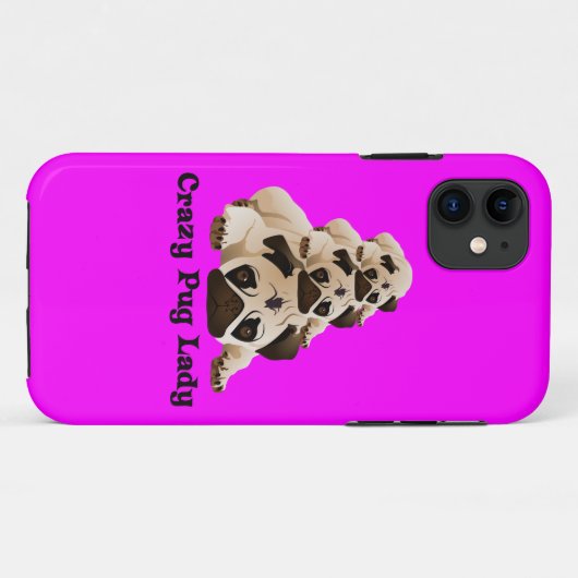 Crazy Mops Lady Case-Mate iPhone Hülle (Rückseite (Horizontal))