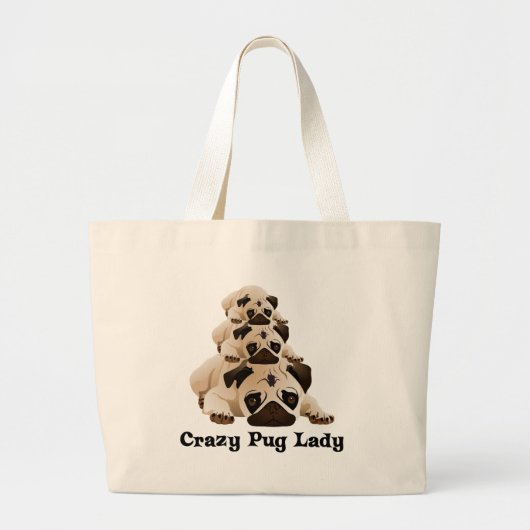 Crazy Mops Lady Jumbo Stoffbeutel (Vorne)