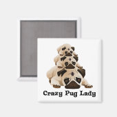 Crazy Mops Lady Magnet (Vorderseite/Rückseite)