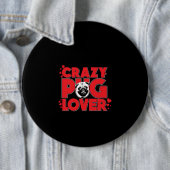 Crazy Mops Lover Mops Owner-Geschenk Button (Beispiel)