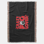 Crazy Mops Lover Mops Owner-Geschenk Decke (Vorderseite Vertikal)