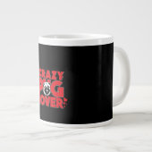 Crazy Mops Lover Mops Owner-Geschenk Jumbo-Tasse (Vorderseite Rechts)