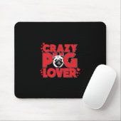Crazy Mops Lover Mops Owner-Geschenk Mousepad (Mit Mouse)