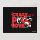 Crazy Mops Lover Mops Owner-Geschenk Postkarte (Rückseite)