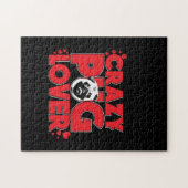 Crazy Mops Lover Mops Owner-Geschenk Puzzle (Horizontal)