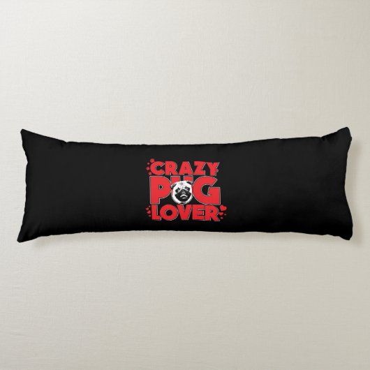 Crazy Mops Lover Mops Owner-Geschenk Seitenschläferkissen (Vorderseite)