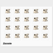 Crazy Mops Typ Quadratischer Aufkleber (Blatt)