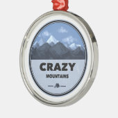 Crazy Mountains Montana Camping Ornament Aus Metall (Links)