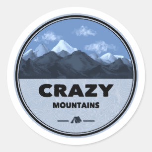 Crazy Mountains Montana Camping Runder Aufkleber
