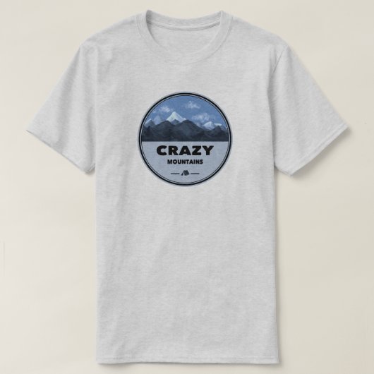 Crazy Mountains Montana Camping T-Shirt (Design vorne)