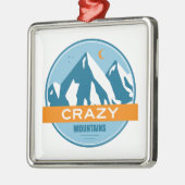Crazy Mountains Montana Ornament Aus Metall (Links)