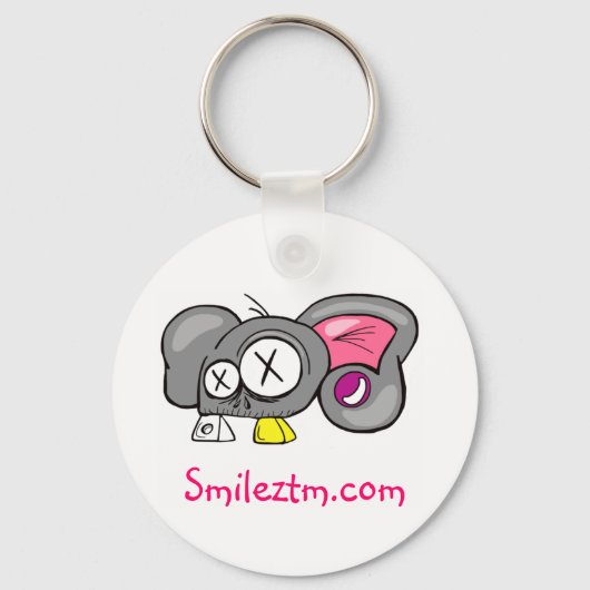 Crazy Mouse Head Design Schlüsselanhänger (Vorderseite)