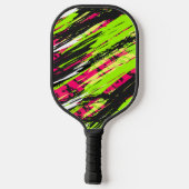 Crazy Multi-Color Racing Hintergrund Pickleball Schläger (Rückseite)