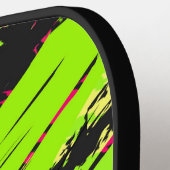 Crazy Multi-Color Racing Hintergrund Pickleball Schläger (Linke Seite)
