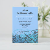 CRAZY MUSICAL NOTES Bar Bat Mitzvah Party Card Einladung (Stehend Vorderseite)