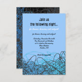 CRAZY MUSICAL NOTES Bar Bat Mitzvah Party Card Einladung (Vorne/Hinten)