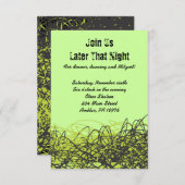 CRAZY MUSICAL NOTES Bar Bat Mitzvah Party Card Einladung (Vorne/Hinten)