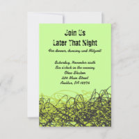 CRAZY MUSICAL NOTES Bar Bat Mitzvah Party Card