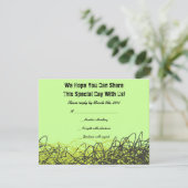 CRAZY MUSICAL NOTES Bar Mitzvah Einladung Antwort  (Stehend Vorderseite)