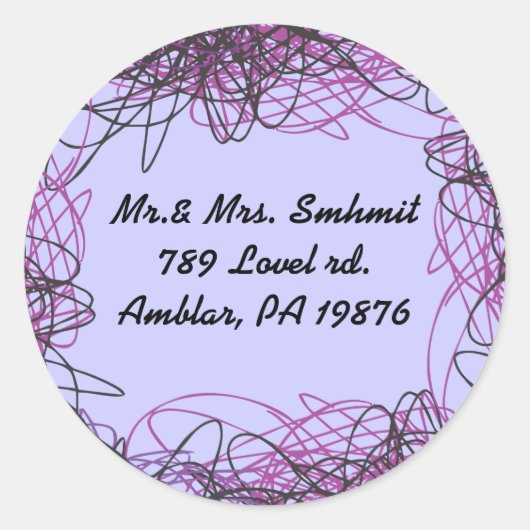 CRAZY MUSICAL NOTES Bar Mitzvah Sticker Siegel (Vorderseite)