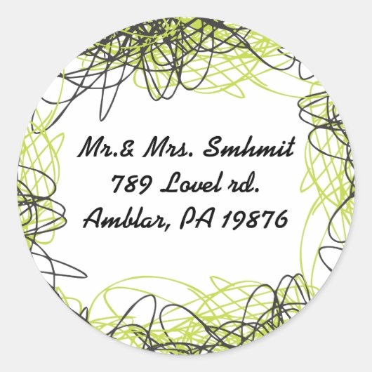 CRAZY MUSICAL NOTES Bar Mitzvah Sticker Siegel Lim (Vorderseite)