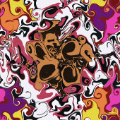 Crazy Muster Rundes Kissen