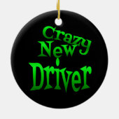 Crazy New Driver in Green Keramik Ornament (Hinten)