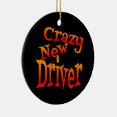 Crazy New Driver in hellen Farben Keramik Ornament (Rechts)